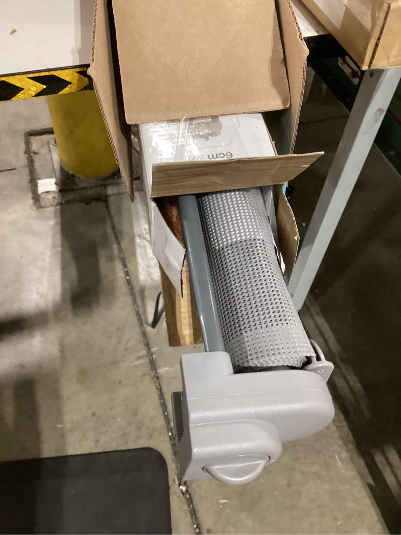 Condition photo showing Good Condition for Retractable Baby Gate Perma Child Safety 33" Tall x 71” Wide, Mesh, for Stairs, Doorways, Dogs, Pets, Indoor, Outdoor, One-Handed Operation, Locking, Easy Install, Hardware Mount, Gray Gray 33" Tall x 71" Wide