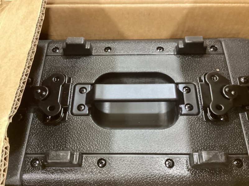 Condition photo showing As Is for phenyx pro 4u shallow rack case, 19" rackmount road case, detachable front and back cover storage, shockproof & waterproof, server rack cabinet for wireless mic systems, iems, amplifiers (prcse-4u) 4u(57*39*25.4cm)