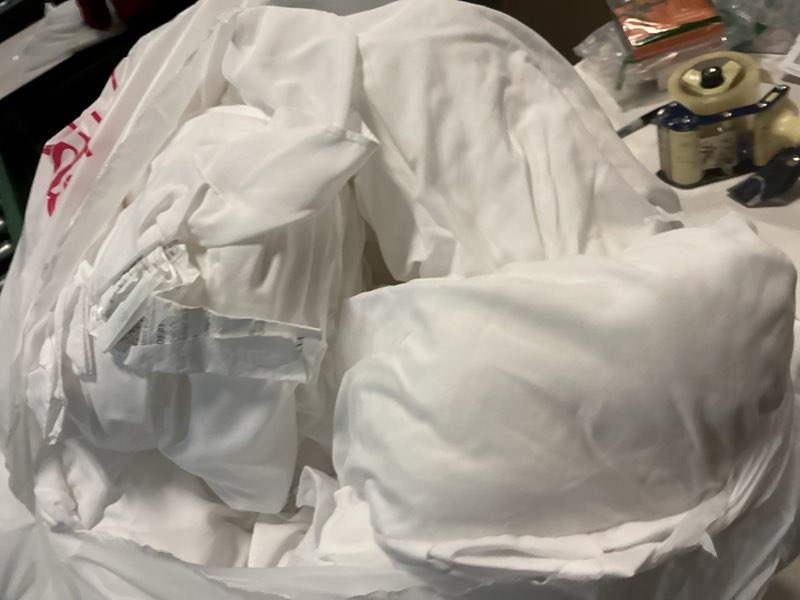 Condition photo showing Good Condition for andency comforter full size set white, 3 pieces ruffle farmhouse shabby chic gift full comforter set, soft lightweight fluffy all season room decor bed set for girls women teens daughter white full (79"x90")