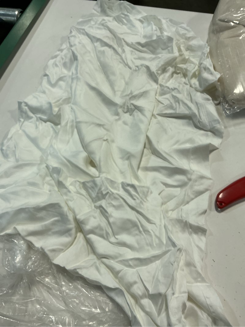 Condition photo showing As Is for bamboo sham 1 piece, king, white