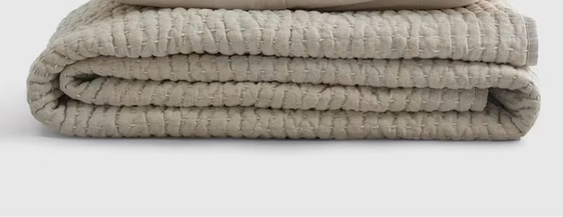 European Linen Cotton Stitch Quilt