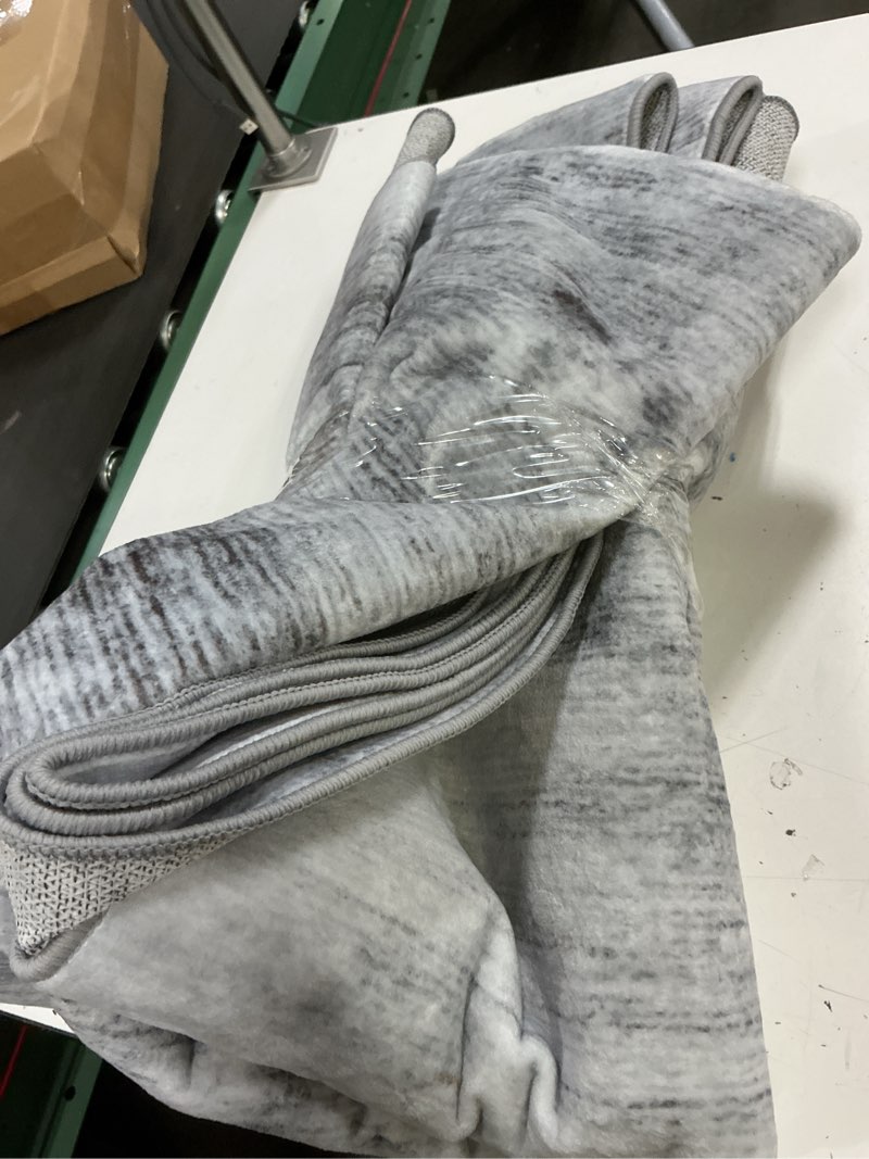 Condition photo showing As Is for toneed 5x7 area rugs for living room bedroom dining room washable rug modern abstract non slip low pile soft rug grey grey 5x7 ft. (rectangular)