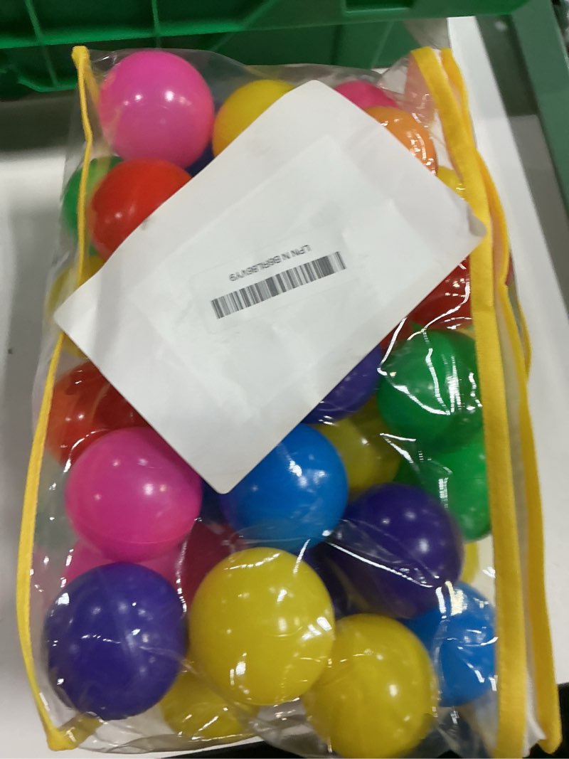 Condition photo showing New/Like New for Ball Pit Balls Phthalate Free BPA Free Crush Proof Plastic - 7 Bright Colors in Reusable Play Toys for Kids with Storage Bag 50 balls, 7 colors
