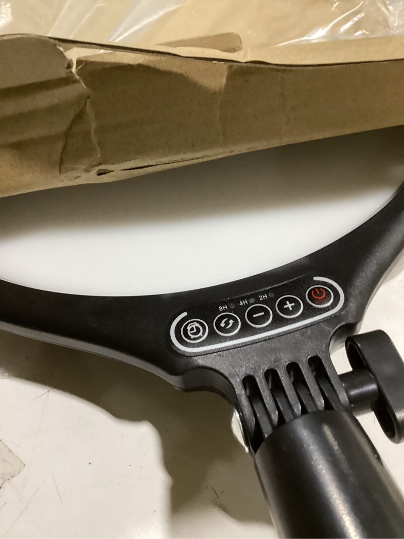 Condition photo showing New/Like New for ubeesize 10" key light for streaming, desk ring light with adjustable arm, zoom lighting for home office, gaming, podcast, video calls, and recording 10-in