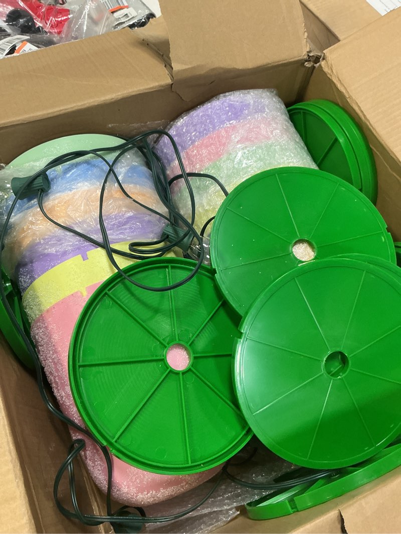 Condition photo showing New/Like New for WILLBOND 12 8" Christmas Gumdrop Pathway Lights - Walkway Colorful Sugar Coated with LED C9 Bulbs Outdoor Decoration for Winter Holiday Lawn, Yard & Garden (12 in 1,Pastel) 12 in 1 Pastel 12