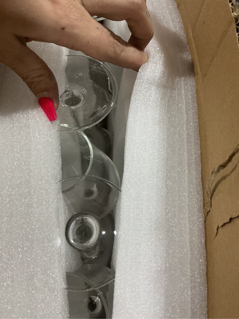 Condition photo showing Good Condition for Wine Glasses Set of 6, 12oz Clear Red/White Wine Glasses, Long Stem Glasses for Party, Wedding and Home 6 Count (Pack of 1)