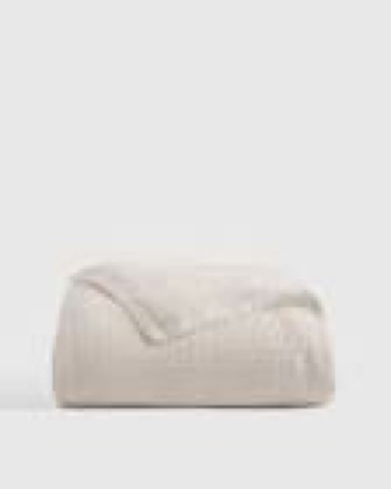 quince organic ribbed cotton coverlet white queen