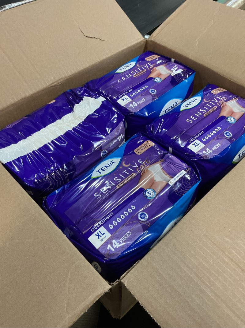 Condition photo showing Good Condition for TENA Sensitive Care Overnight Incontinence Underwear for Women, XLarge, 56 Count (New Sizing) X-Large 56