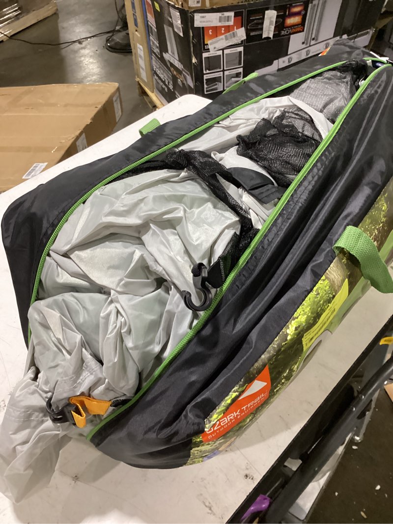 Condition photo showing As Is for ozark trail 8-person clip & camp dome family tent, 16' x 8' x 78", 23.81 lbs