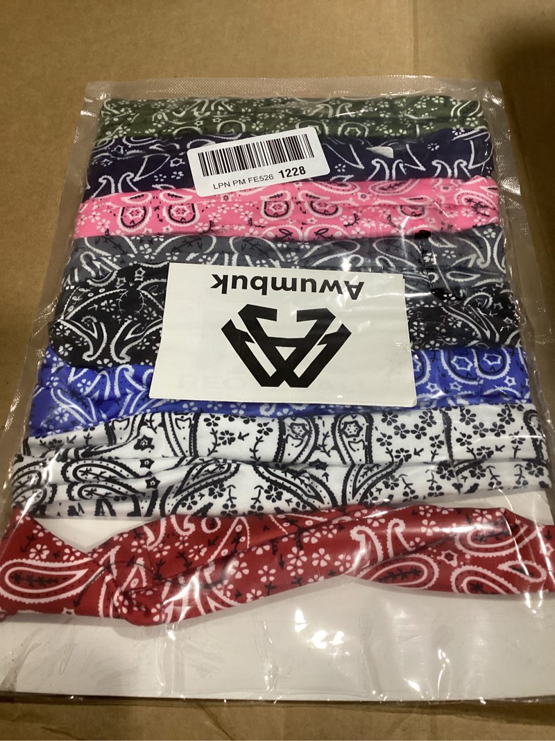 Condition photo showing Good Condition for Similar Headbands for Women, 8 Pack Non-Slip Moisture Wicking Sports Wide Head Bands, Stretchy Elast