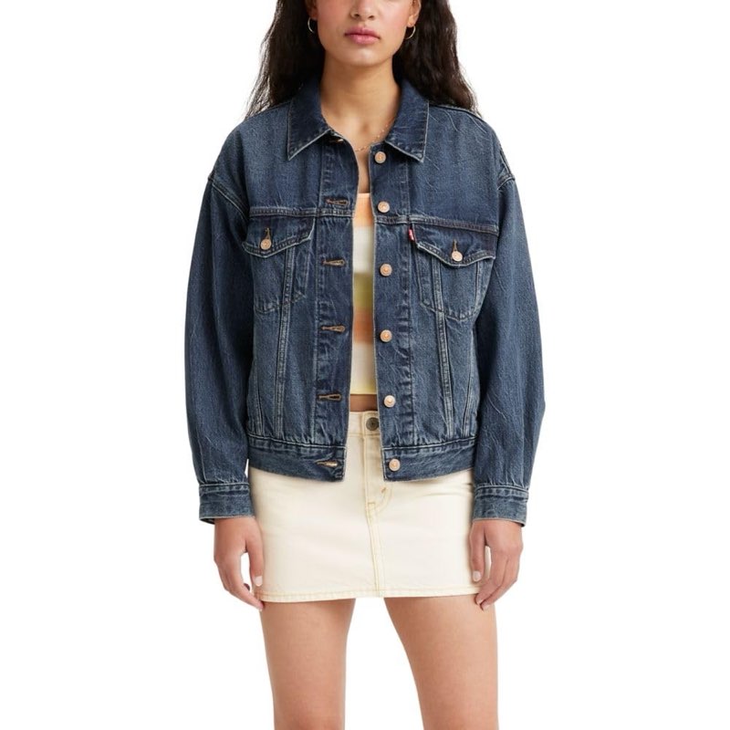 levi's women's 90s trucker jacket (also available in plus), (new) wonderlust, x-large