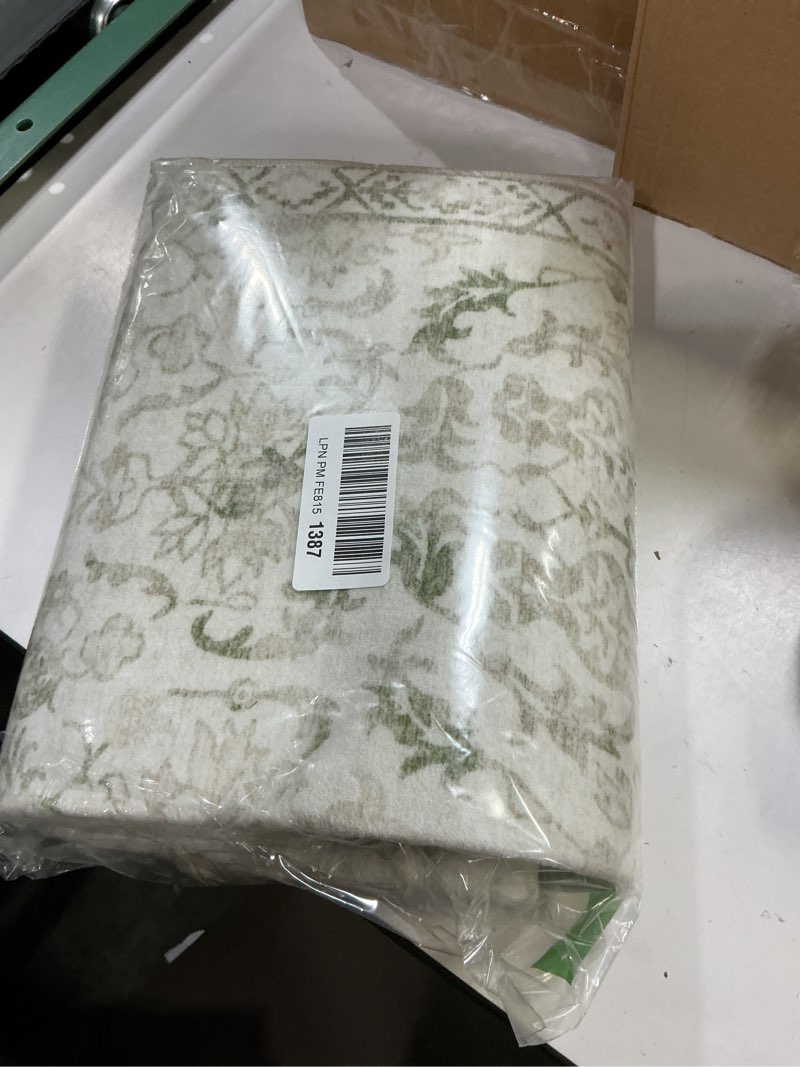 Condition photo showing Good Condition for Sage Green 2x6 Runner Rug for Hallways Bed Side Kitchen, Boho Washable Distressed Low-Pile Floor Entryway Long Bathroom Mat, Non-Slip Laundry Room Washstand Front Carpet Green 24x72 Inch Sage 2'x6'