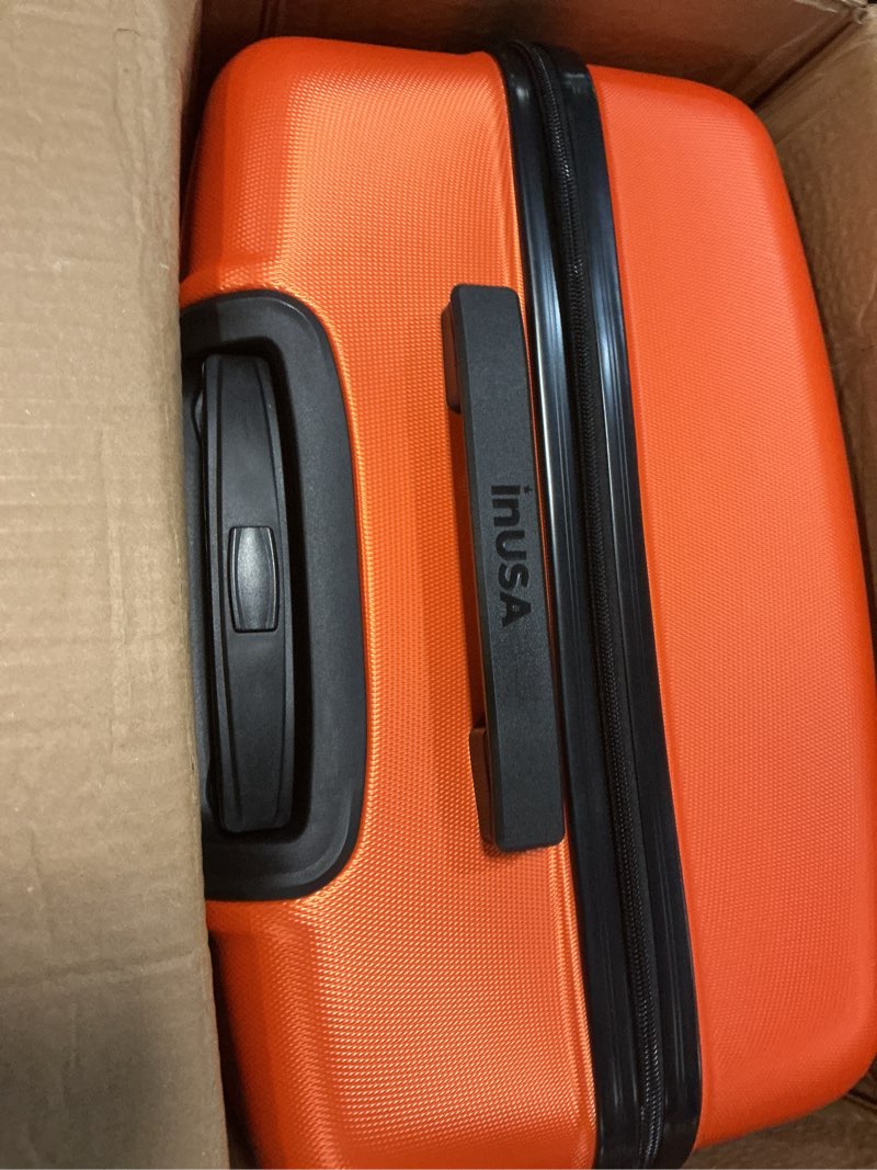 Condition photo showing Good Condition for InUSA TREND Luggage with Spinner Wheels | Durable Lightweight Hardside Suitcase, Travel bag with Handle and Trolley, 28-Inch Large Checked luggage | Orange Large Orange