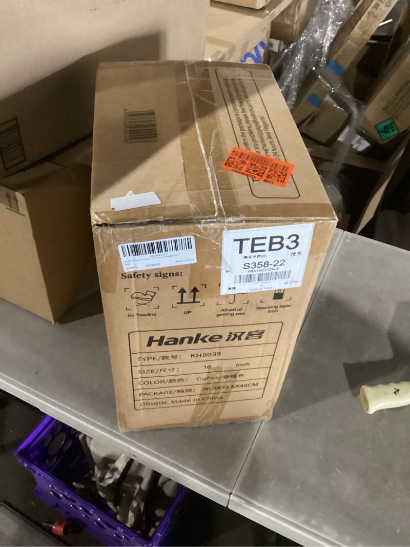 Condition photo showing New/Like New for hanke 16 inch underseat carry on luggage with spinner wheels for airline, small softside tsa approved luggage lightweight rolling suitcases under seat travel carry-on bag(coffee)