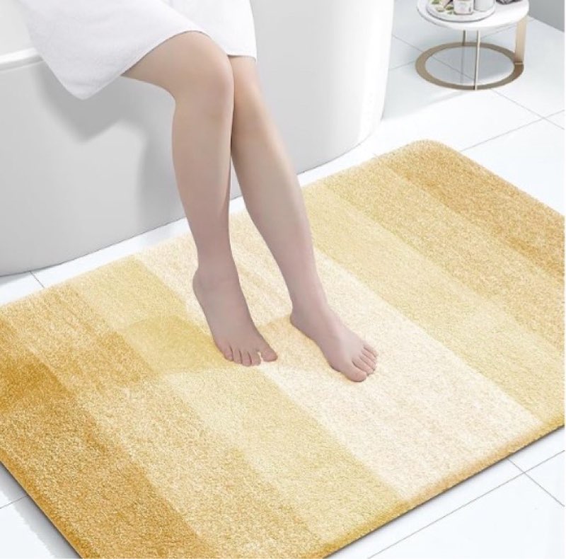 olanly large bathroom rugs mat 44x32, extra soft absorbent microfiber bath rug, rubber backing, quic
