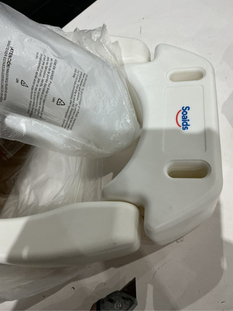 Condition photo showing As Is for hinged 3.5 inch raised toilet seat  installation instructions  sc7060q-s-4 & sc7060q-l-4