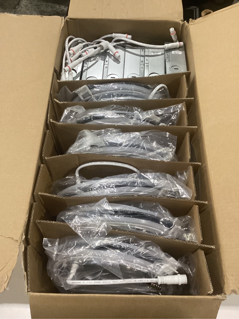 Condition photo showing New/Like New for zyc recessed lighting 6 inch - 12w 1100lm led recessed ceiling light with night light,2700k/3000k/4000k/5000k/6000k selectable ultra-thin lighting,dimmable canless wafer downlight,pack of 12?black?. 6inch || 12pack black
