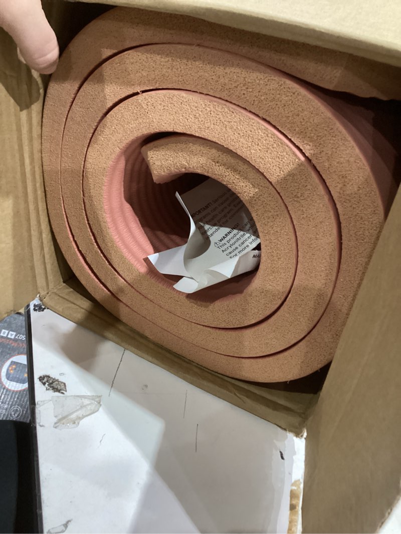 Condition photo showing As Is for Retrospec Solana Yoga Mat 1" Thick With Nylon Strap For Men & Women - Non Slip Exercise Mat For Home Yoga, Pilates, Stretching, Floor & Fitness Workouts Rose 1 inch