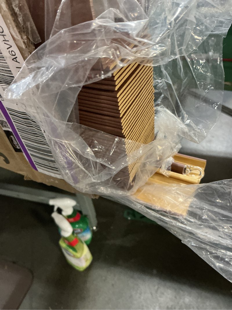 Condition photo showing New/Like New for 2" slats wood blinds for indoor windows: solid wooden blackout blinds & shades,black out privacy horizontal blinds for home bedroom bathroom living room windows and doors 22.5" wx48 h warm brown warm brown 22.5"w x 48"h