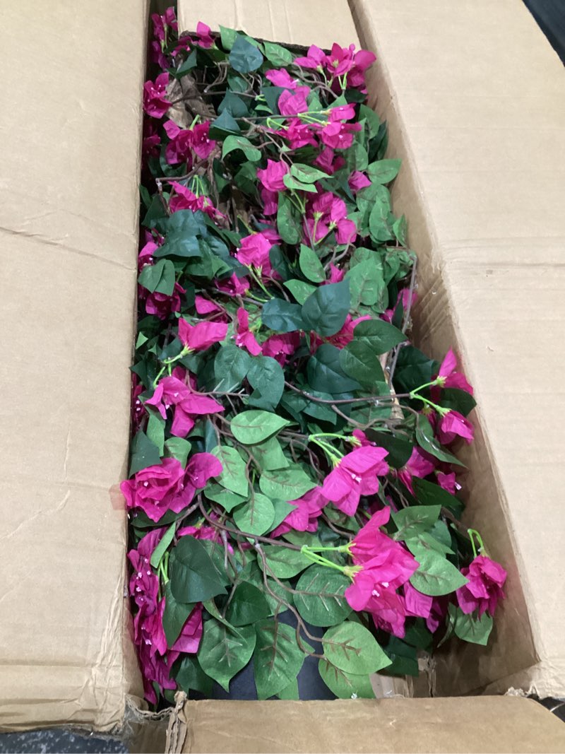 Condition photo showing Good Condition for 2pack artificial bougainvillea tree – 5ft faux silk pink bougainvillea plant with pot for indoor outdoor decor, tall fake tropical tree for home, office, patio, balcony, wedding decoration 2 pack 5ft rose