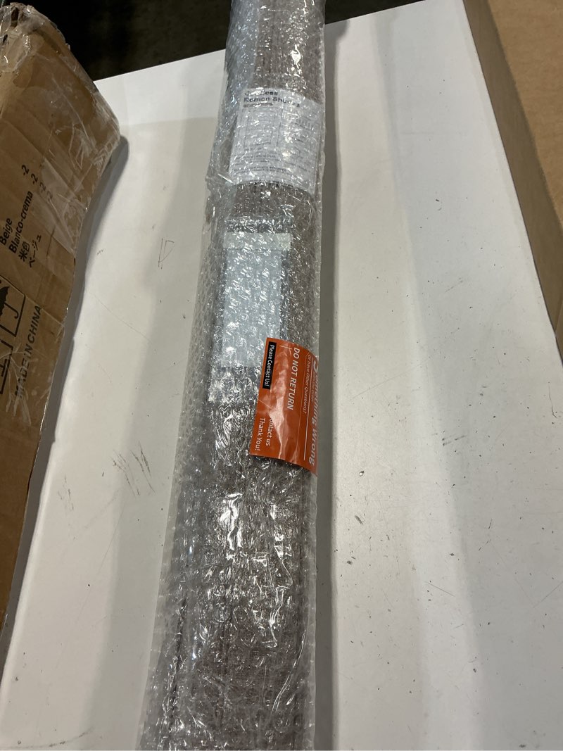 Condition photo showing As Is for chicology cordless roman window shade, belgian flax, 34.5" w x 64" h belgian flax 34.5"w x 64"h