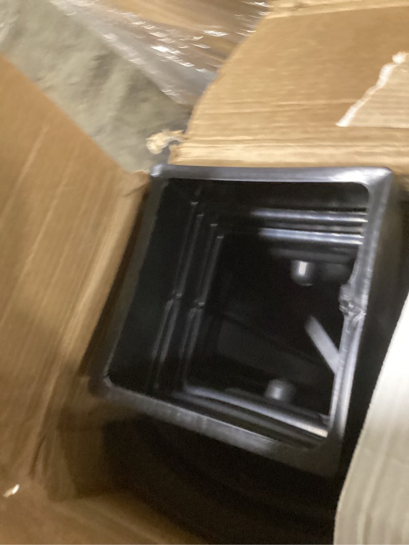 Condition photo showing As Is for ARCHITECTURAL MAILBOXES Grand Haven Plastic, Mailbox and Post Kit, Black Extra Large