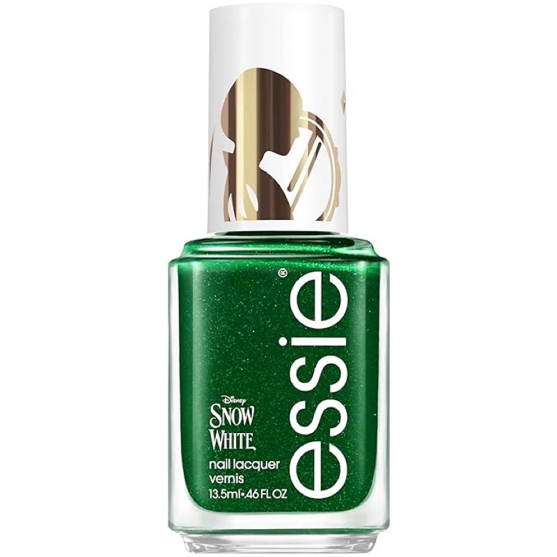 Condition photo showing New/Like New for essie salon-quality nail polish vegan, Disney's Snow White, green, seize the crown, 0.46 fl oz