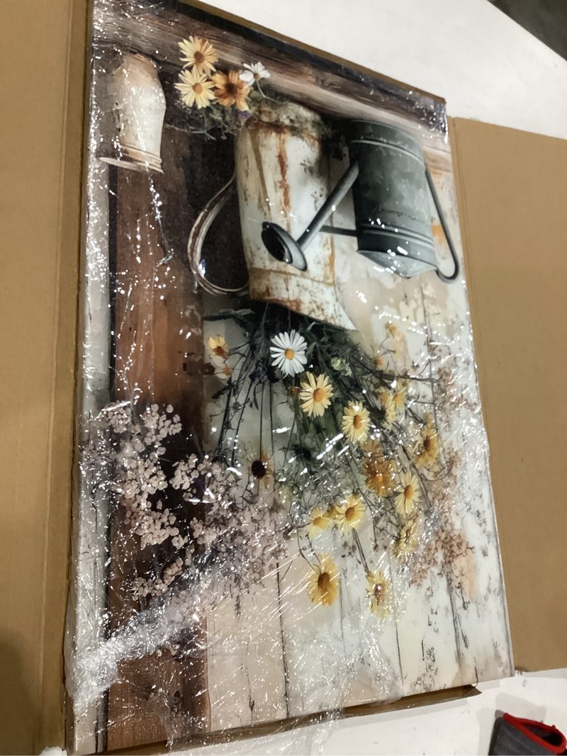 Condition photo showing Good Condition for walupll farmhouse daisy wall art farmhouse rustic daisy posters modern farmhouse decor flower pictures decor for living room bedroom 16x24 inch ready to hang rustic farmhouse daisy 24"l x 16"w