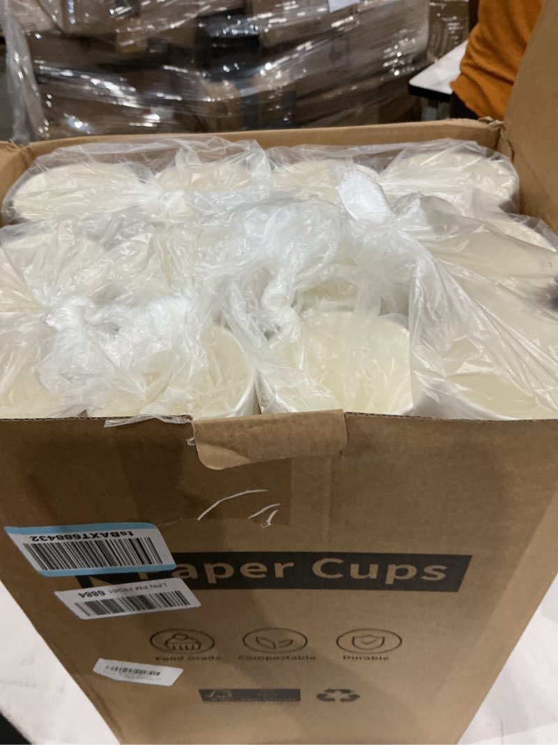 Condition photo showing Good Condition for racetop 1000 pack 8 oz paper coffee cups disposable, hot coffee cups 8oz, office coffee cup (8 oz 1000 pack) (white, 1000) 8 oz white solid 1000.0