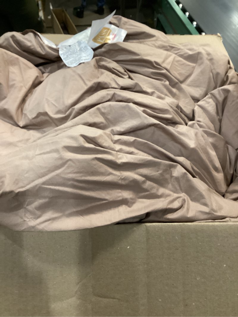 Condition photo showing Good Condition for SNOWMAN Premium Down Comforter Cal King Size, Luxurious All Season Duvet Insert with Cotton Blended Fabric, 3D Baffle Box Design Hotel Bedding Comforter (Khaki,108"x98")