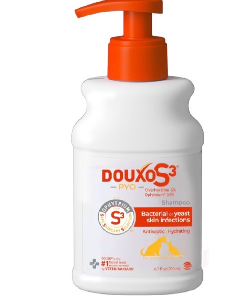 Douxo S3 Pyo Shampoo, Contains 3% Chlorhexidine & 0.5% Ophytrium, Antiseptic & Hydrating, For Bacterial