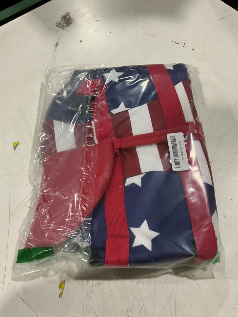 Condition photo showing Good Condition for malier dog life jacket, ripstop american flag vest for swimming boating, puppy shark jacket with high buoyancy swimsuit small medium and large dogs (large, red & dark blue)
