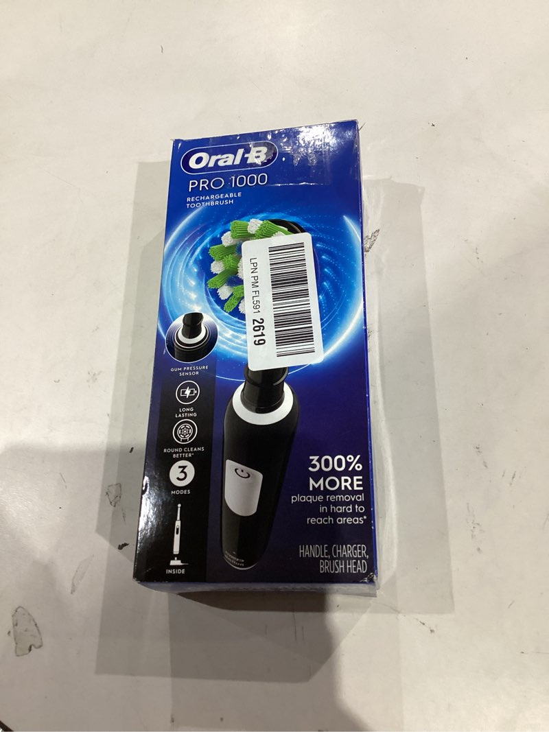 Condition photo showing Good Condition for oral-b pro 1000 rechargeable electric toothbrush, black