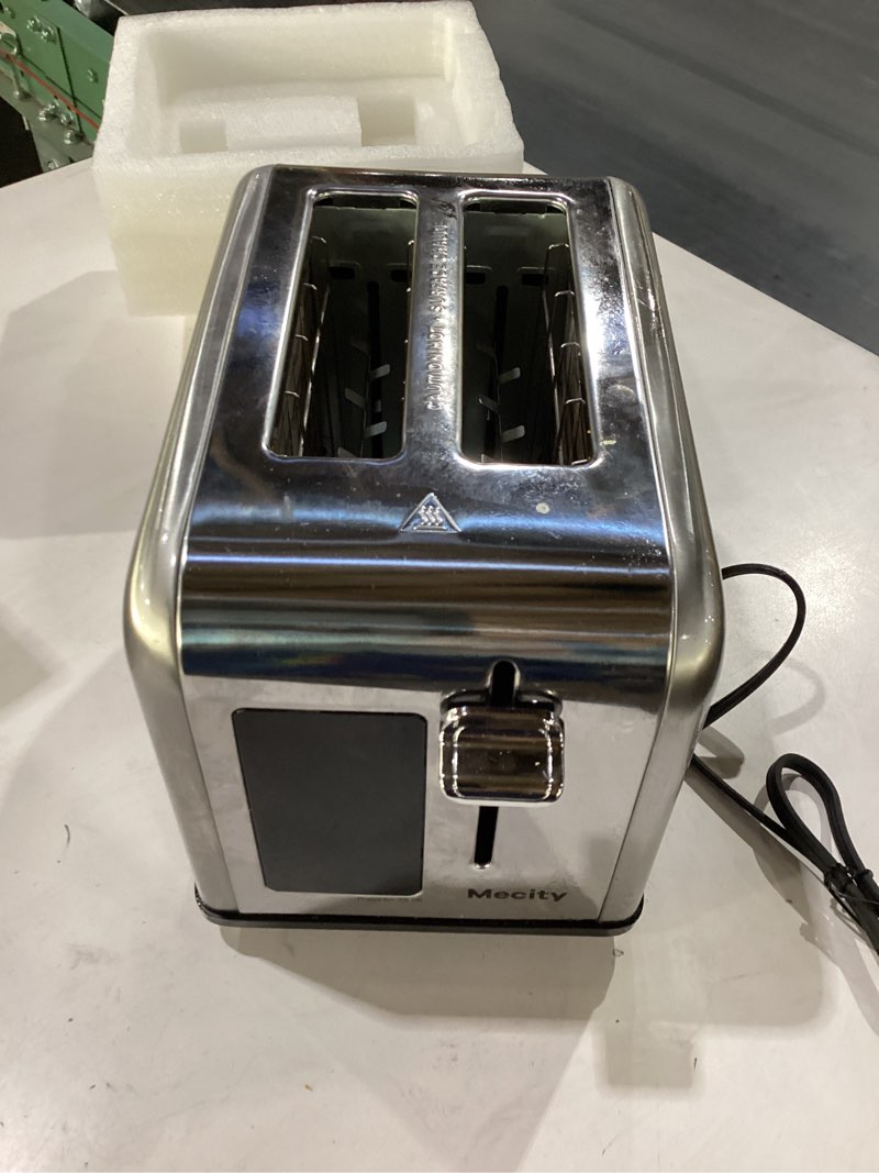 Condition photo showing Good Condition for mecity 2 slice toaster touch screen 1.5" wide slot, stainless steel smart bread toaster for bagel muffin waffle gluten free breads, timer, defrost, reheat, 120v 825w