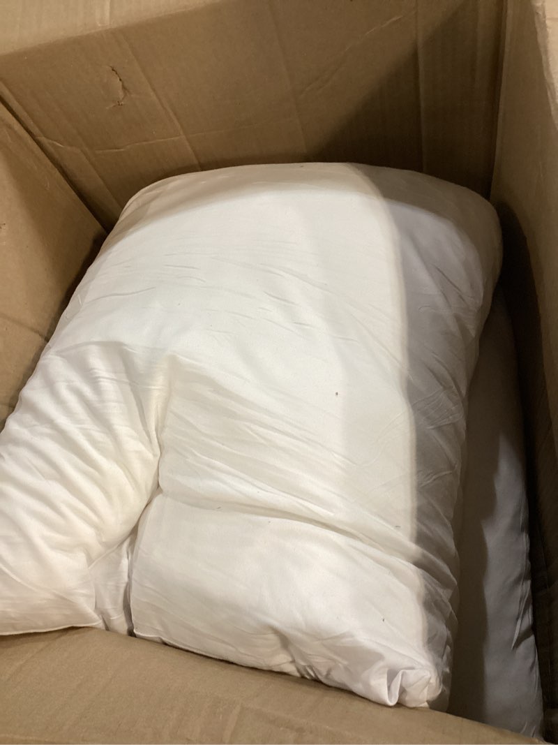 Condition photo showing As Is for WhatsBedding Memory Foam Body Pillow with Breathable Zippered Cotton Cover, Full Body Pillow for Adults, Long Pillow for Sleeping, Firm Body Pillow Fluffy Supportive, Pure White
