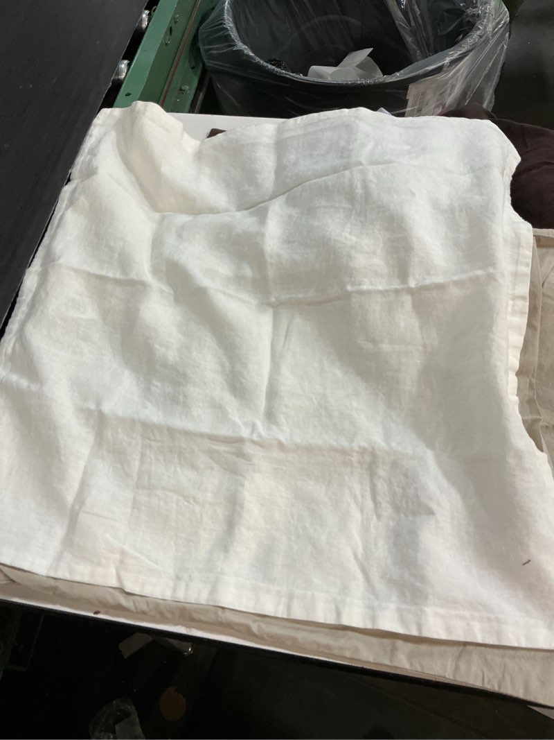 Condition photo showing As Is for quince european linen euro sham ivory 26x26 