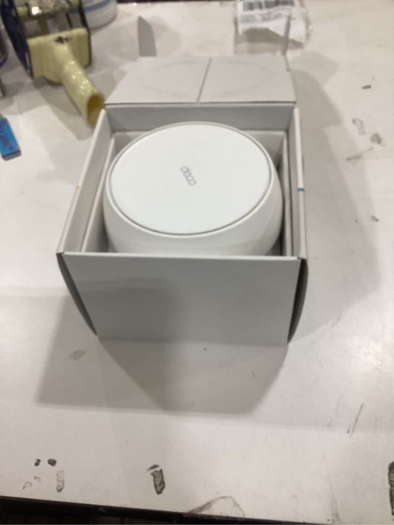 Condition photo showing As Is for tp-link deco 7 be23 dual-band be3600 wifi 7 mesh wi-fi router | 4-stream 3.6 gbps,160 mhz | covers up to 2,500 sq.ft | 2× 2.5g ports wired backhaul | vpn, mlo, homeshield, free expert help, 1-pack 1 - pack wi-fi 7 be3600