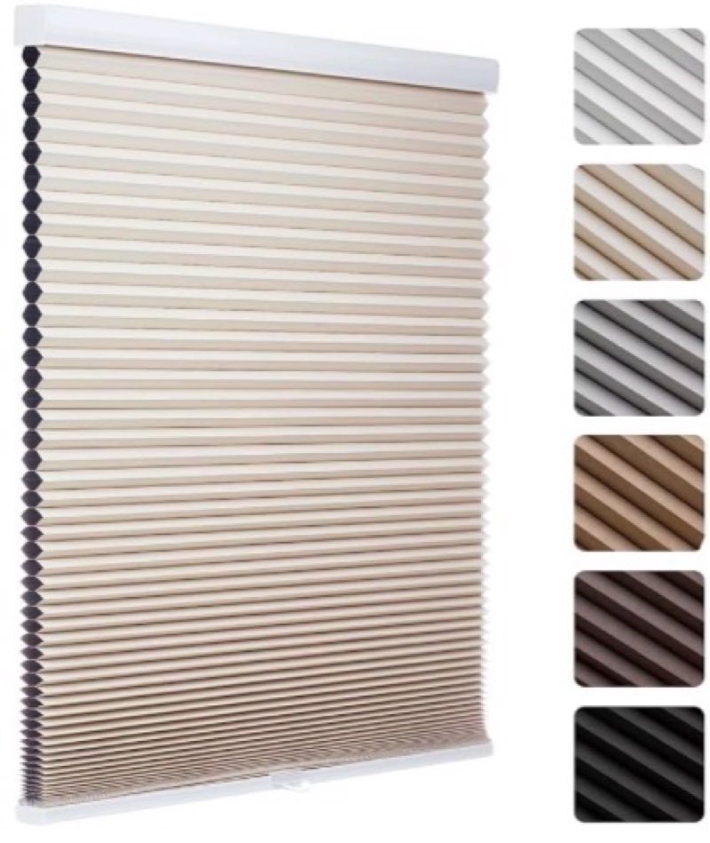 MYshade Blackout Cordless Cellular Shades Honeycomb Shade for Indoor Windows Room Darkening Blinds f