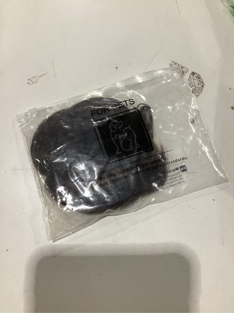 Condition photo showing New/Like New for Funny Dog Cat Cosplay Wig,Pet Wigs for Halloween, Christmas, Parties, Festivals, Dog Wigs for Small Medium and Large Dogs ?Black Brown Straight? Black Brown Straight Hair