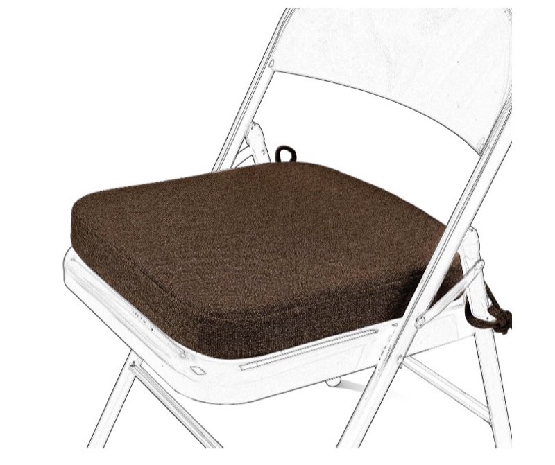 2 brown velvet chair cushions