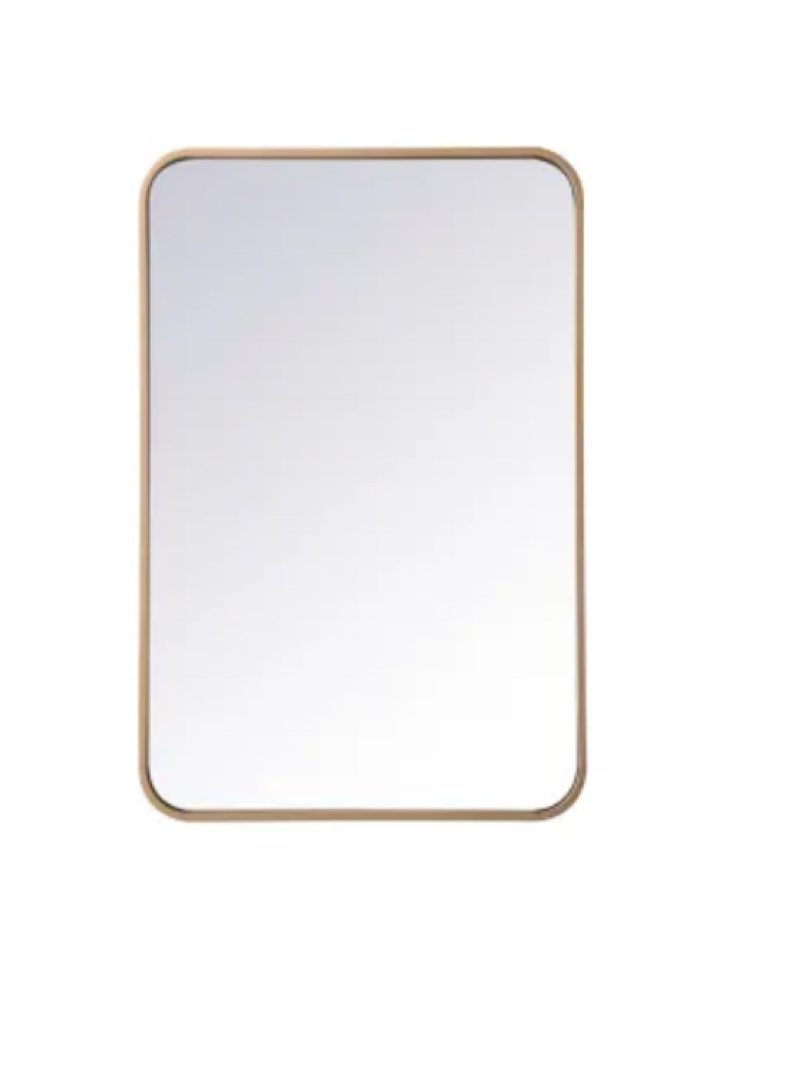 Roseto FormiaeH Contemporary Rectangular Framed Bathroom Wall Mirror