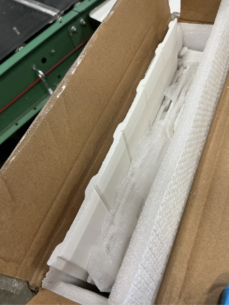 Condition photo showing Good Condition for pre-cut wainscoting panels kit, wpc slats accent wall panel for home decor covers 39 x 79 in, ready to assemble decorative beadboard panels for interior wall moulding (style 02) wide slat wall panels