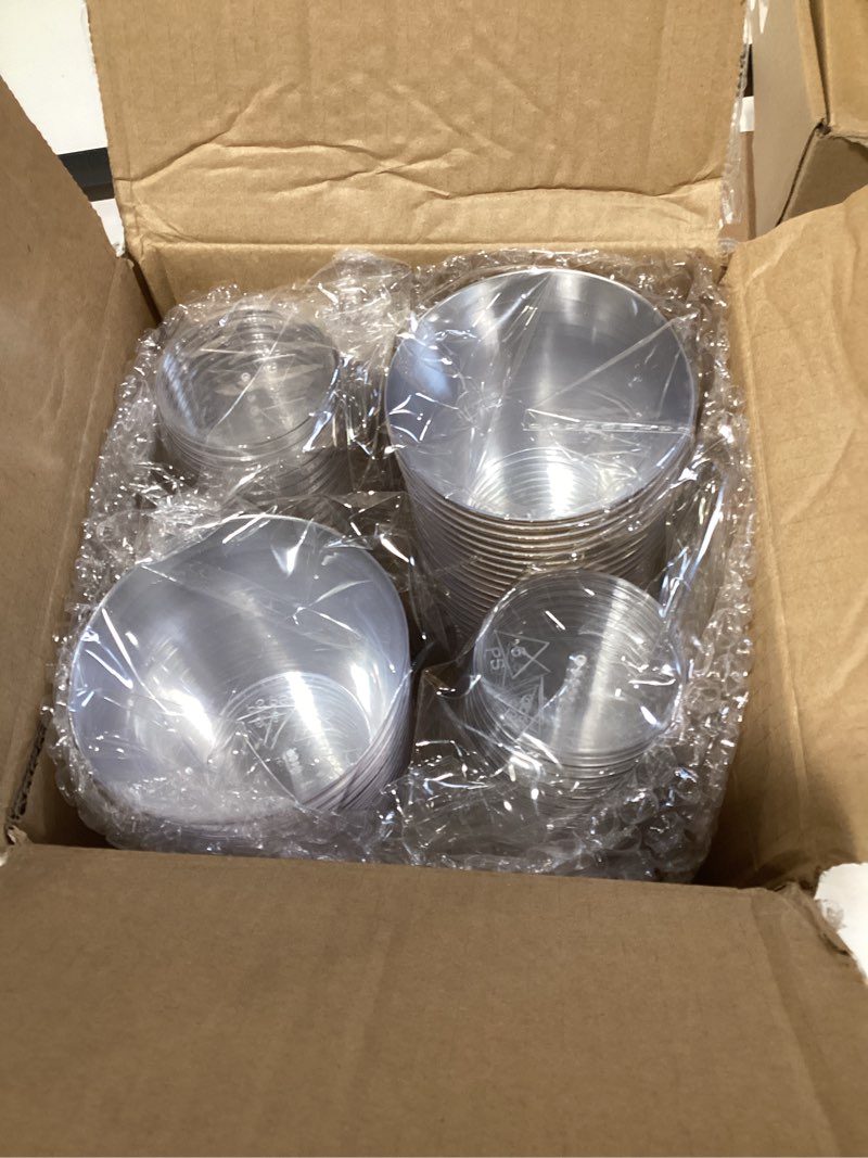Condition photo showing Good Condition for i00000 200 pack gold plastic cups, 9 oz elegant clear plastic cups gold rimmed disposable wine glasses fancy disposable party cup wedding cup drinking tumblers cocktail glasses perfect for party 9-gold-200