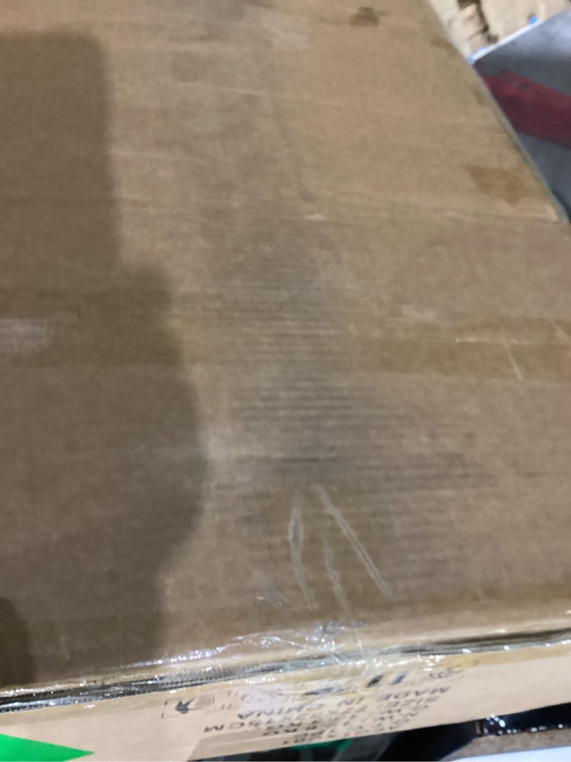 Condition photo showing As Is for EAGWON Snow Shovel, 29” Wide Heavy-Duty Metal Snow Pusher, 10” Pneumatic Rubber Wheels, 7-Position Angled Blade, Adjustable Height Anti-Slip Handle, Snow plow for Doorway, Driveway, Sidewalk