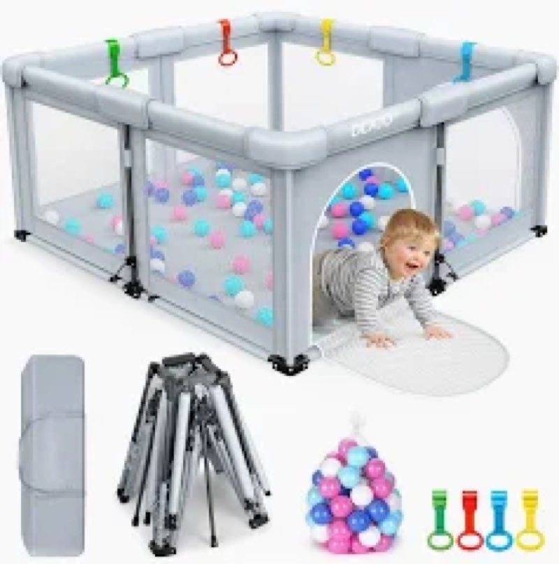 ocato baby playpen: foldable playpen for babies and toddlers large play pen portable playpen fence i