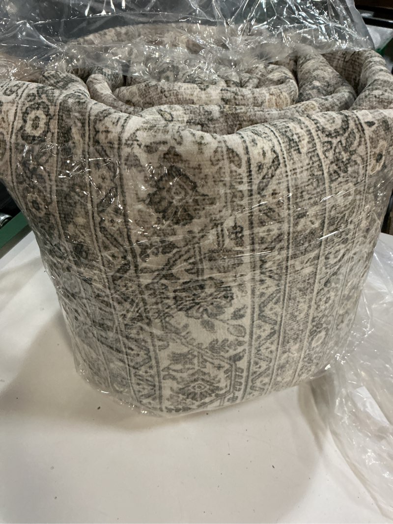 Condition photo showing Good Condition for (similar design )washable 9x12 area rugs for living room, boho non-slip vintage distress lager rugs for bedroom dining room nursery office, 0.3\" neutral oriental throw thin carpet, sage green/blue/multi sage green/blue/multi 9x12