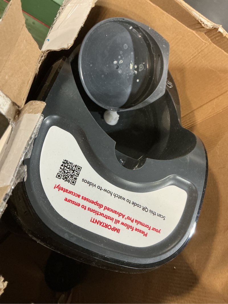 Condition photo showing As Is for baby brezza new and improved formula pro advanced formula dispenser machine - automatically mix a warm formula bottle instantly - easily make bottle with automatic powder blending, charcoal