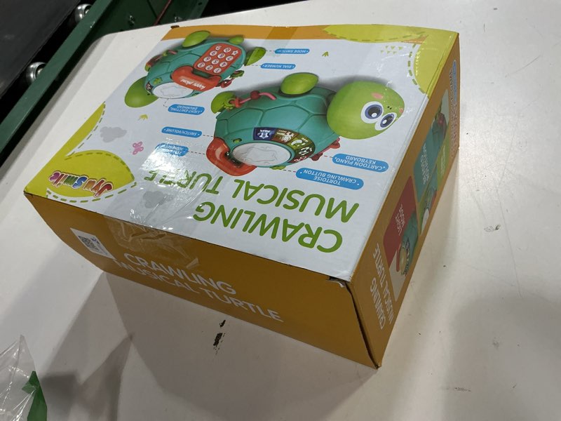 Condition photo showing New/Like New for jyusmile baby toys 6 to 12 months, musical turtle crawling infant toys, early learning educational toy with light & sound, christmas birthday gifts for boy girl 7 8 9 10 11 month 0-1 year old blue