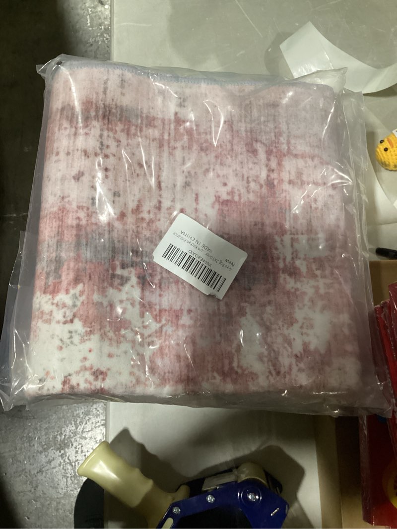 Condition photo showing Good Condition for Area Rug 2x6 Hallway Runner Rugs,Non Slip Machine Washable Hallway Runner Rug Soft Bedroom Rug, Low PileLightweight Rugs for Entryway, Hallway, Kitchen and Corridor Pink Ripple 2' x 6' (Rectangular)