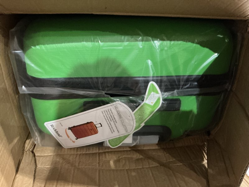 Condition photo showing New/Like New for rockland melbourne hardside expandable spinner wheel luggage, green, checked-large 28-inch (f1603-green) checked large 28" green